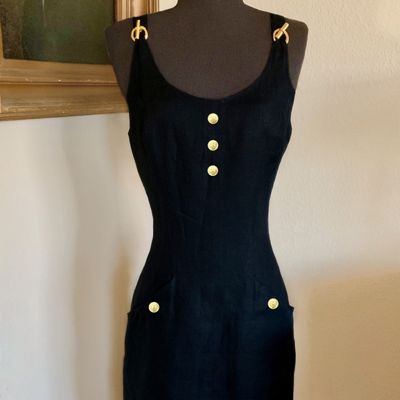Hermes Dresses & Skirts - HERMES Black Linen Dress Size 40